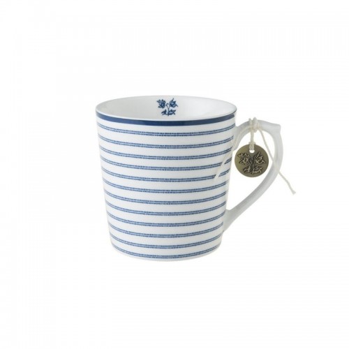 Large 35cl Candy Stripe mug, blue stripes. Blueprint Collection, Laura Ashley. Combine it with other elements of the collection.