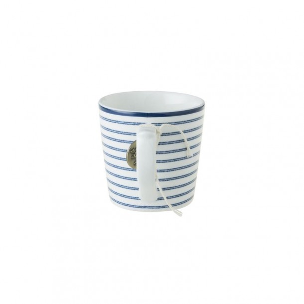 24cl Candy Stripe mug, blue stripes. Blueprint Collection, Laura Ashley. Combine it with other elements of the collection.