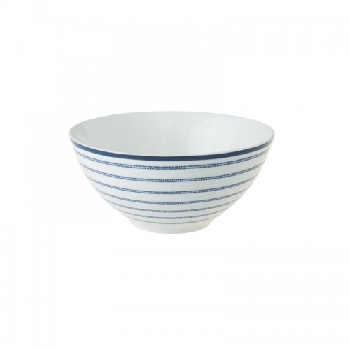 Small Candy Stripe Bowl, blue stripes. Combinable with items from the Blueprint and jeans collections, by Laura Ashley.