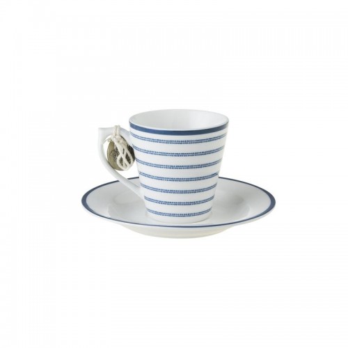 Set of mug and saucer 9 cl Candy Stripe. Perfect for an espresso. Blueprint Collection, by Laura Ashley.
