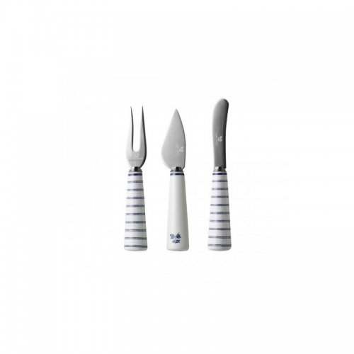 Set of 3 cheese knives, with Candy Stripe handle. Blueprint Collection, Laura Ashley. Includes gift box.
