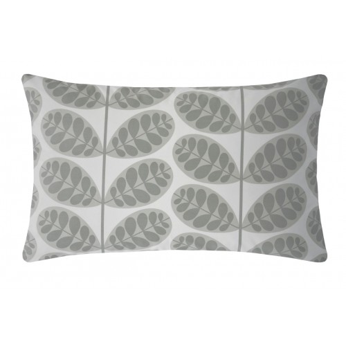 Orla Kiely bed set. Victorian tropical flowers. Botanica Stem print, solid stem. 200 thread count cotton in gray tones.