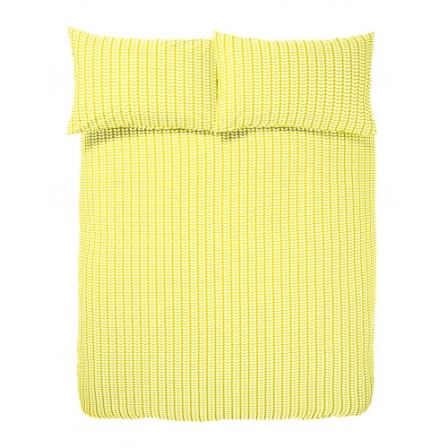 Set de cama Orla Kiely. Diseño luminoso Tiny Stem, en un estimulante tono amarillo.